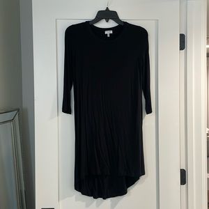 Tobi High Low Black Long Sleeve Dress